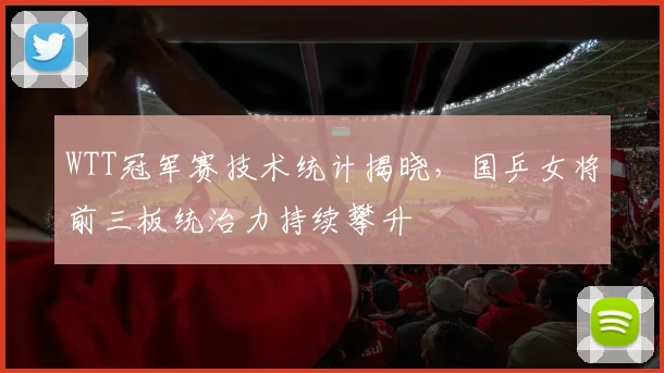 WTT冠军赛技术统计揭晓，国乒女将前三板统治力持续攀升